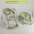 3-in-1 Toddler Potty Training Toilet Seat Green