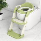 3-in-1 Toddler Potty Training Toilet Seat with Splash Guard, Anti Slip Pad, and Step Stool for Kids Boys Girls (Green)
