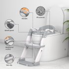 3-in-1 Toddler Potty Training Toilet Seat Gray
