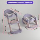 3-in-1 Toddler Potty Training Toilet Seat Purple