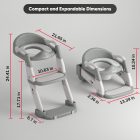 3-in-1 Toddler Potty Training Toilet Seat Gray